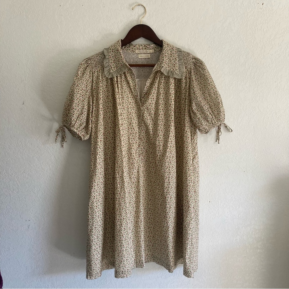 Christy Dawn Devin Mini Dress in Creme Strawberry, Size Small - Picture 3 of 6